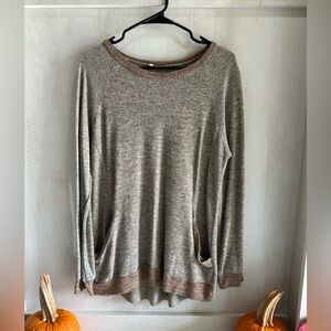 5 for $10 Brown Knit Sweater with Pockets